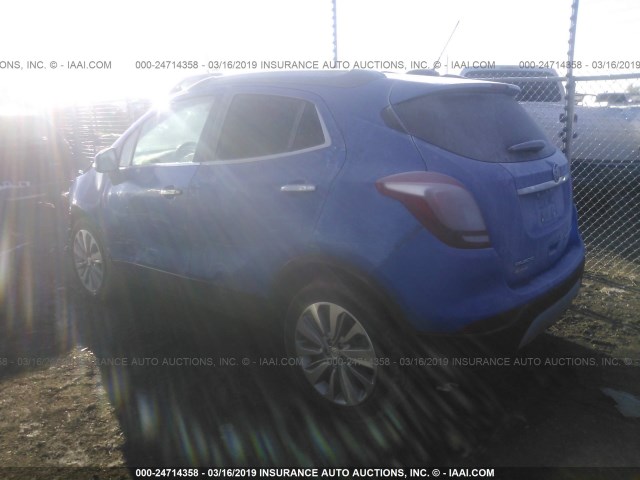 KL4CJASB2JB652892 - 2018 BUICK ENCORE PREFERRED Көк фото 3