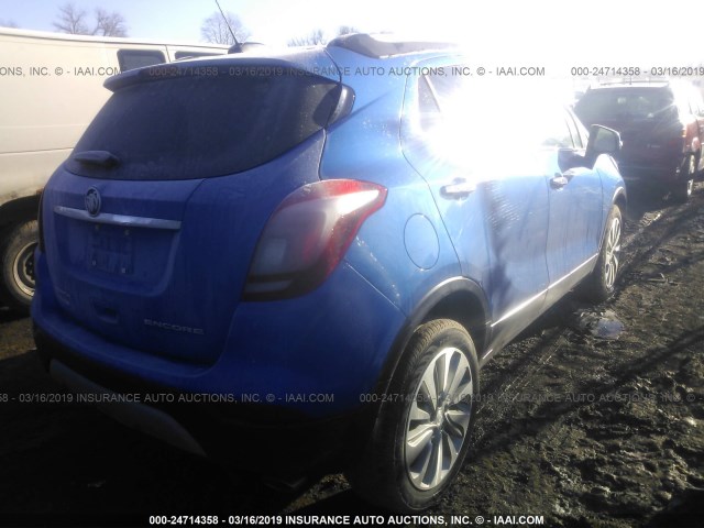 KL4CJASB2JB652892 - 2018 BUICK ENCORE PREFERRED Көк фото 4