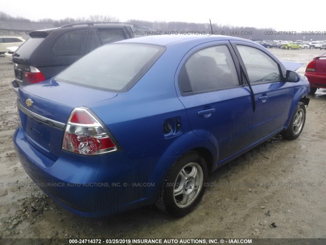 KL1TD56E69B601214 - 2009 CHEVROLET AVEO LS/LT Көк фото 4