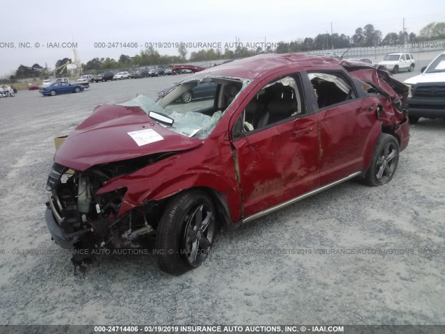 3C4PDCGB3FT564605 - 2015 DODGE JOURNEY CROSSROAD RED photo 2