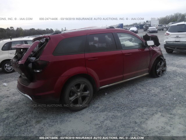 3C4PDCGB3FT564605 - 2015 DODGE JOURNEY CROSSROAD RED photo 4