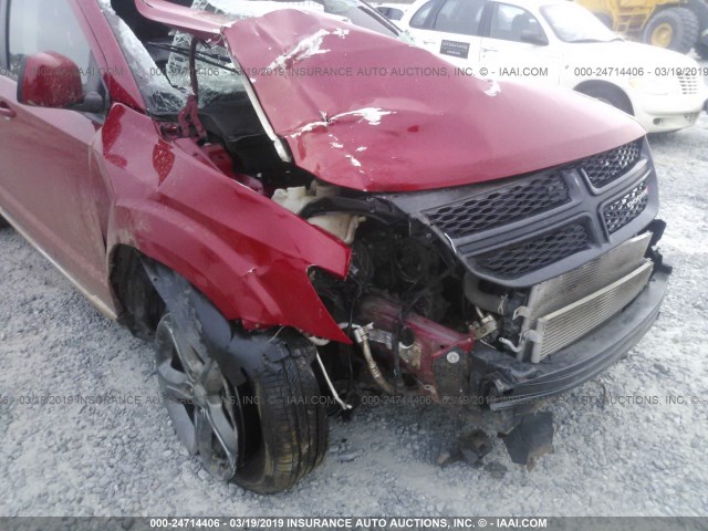 3C4PDCGB3FT564605 - 2015 DODGE JOURNEY CROSSROAD RED photo 6