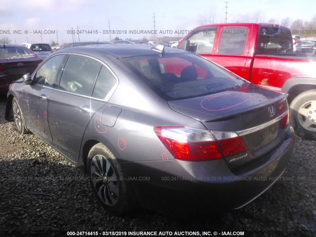 1HGCR6F78FA002321 - 2015 HONDA ACCORD HYBRID/TOURING GRAY photo 3