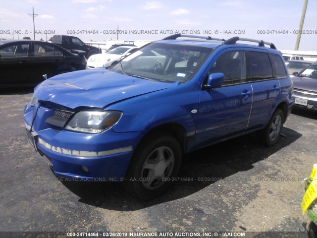 JA4LX41G73U028865 - 2003 MITSUBISHI OUTLANDER XLS BLUE photo 2