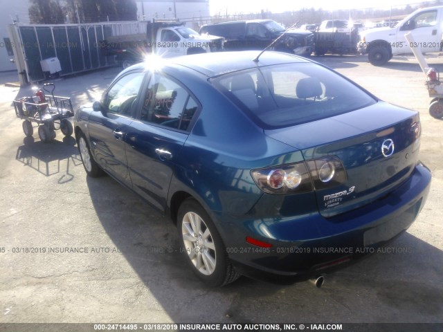 JM1BK324781868619 - 2008 MAZDA 3 S BLUE photo 3