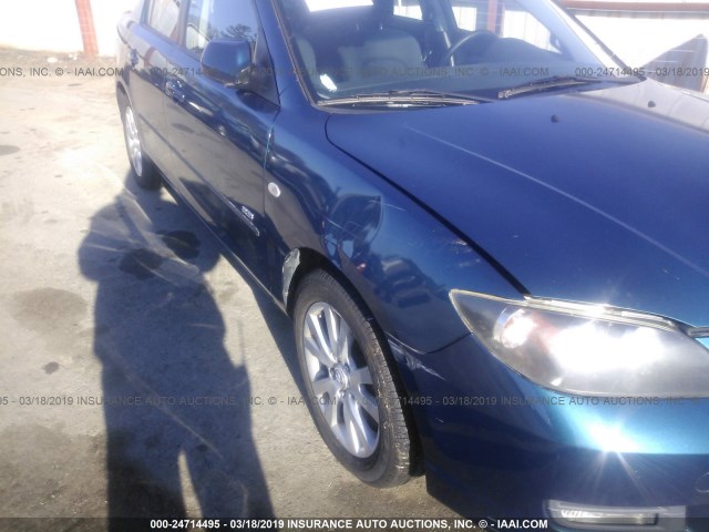 JM1BK324781868619 - 2008 MAZDA 3 S BLUE photo 6