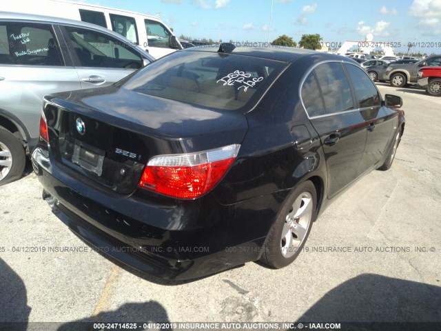 WBANE53507CW62288 - 2007 BMW 525 I BLACK photo 4