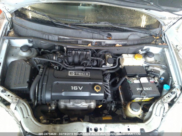 KL1TD56638B084252 - 2008 CHEVROLET AVEO LS SILVER photo 10