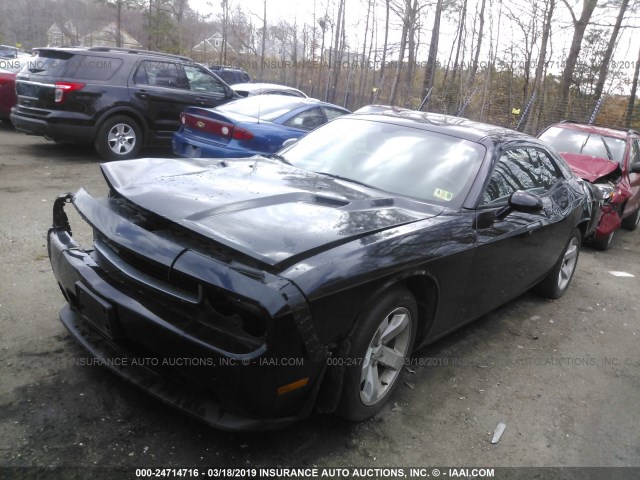 2C3CDYAG6EH233920 - 2014 DODGE CHALLENGER SXT BLACK photo 2