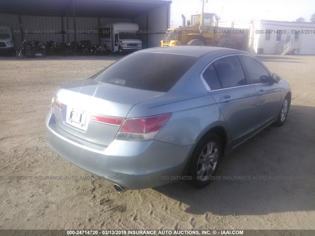 1HGCP2F41BA155590 - 2011 HONDA ACCORD LXP Light Blue photo 4