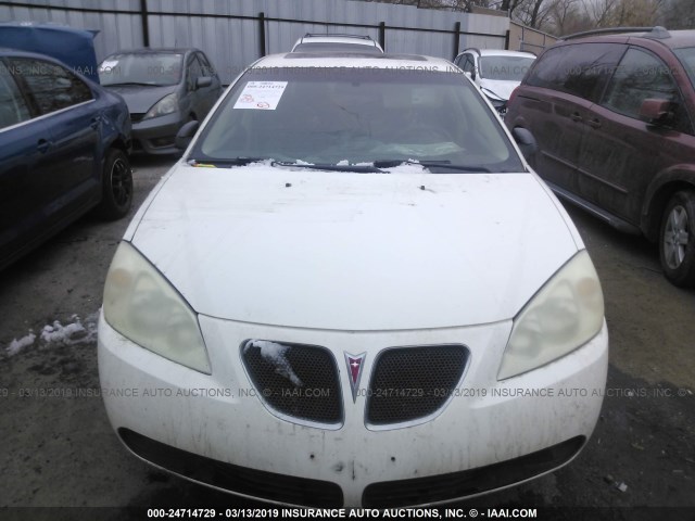 1G2ZH558464225619 - 2006 PONTIAC G6 GT WHITE photo 6