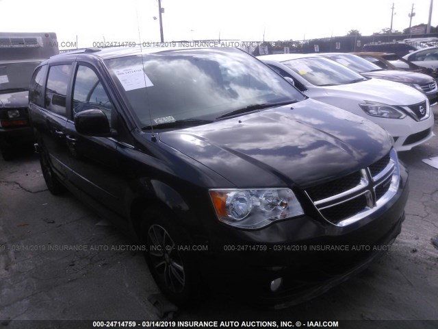 2C4RDGCG7HR863554 - 2017 DODGE GRAND CARAVAN SXT BLACK photo 1