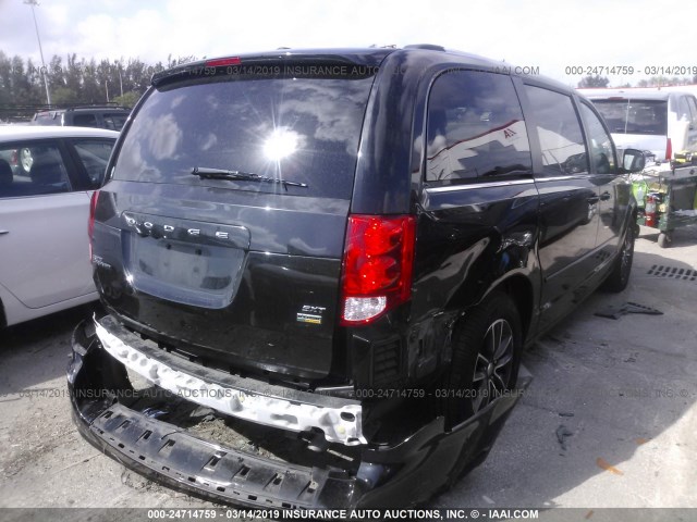 2C4RDGCG7HR863554 - 2017 DODGE GRAND CARAVAN SXT BLACK photo 4