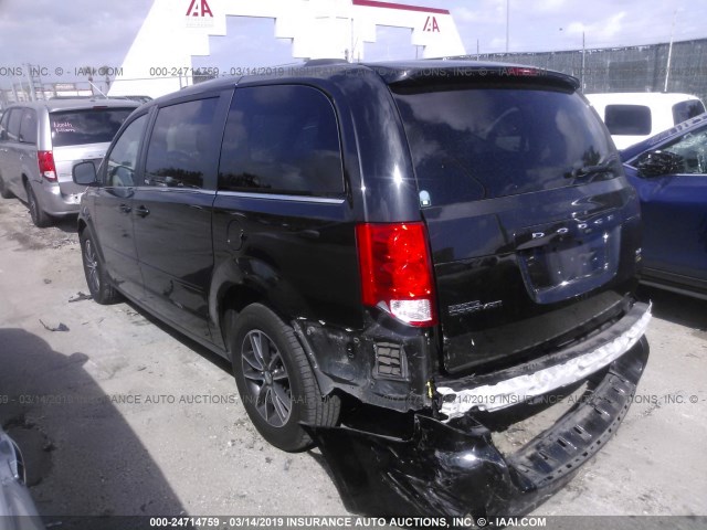 2C4RDGCG7HR863554 - 2017 DODGE GRAND CARAVAN SXT BLACK photo 6