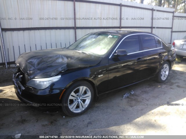 WBANU5C5XAC126264 - 2010 BMW 528 BLACK photo 2