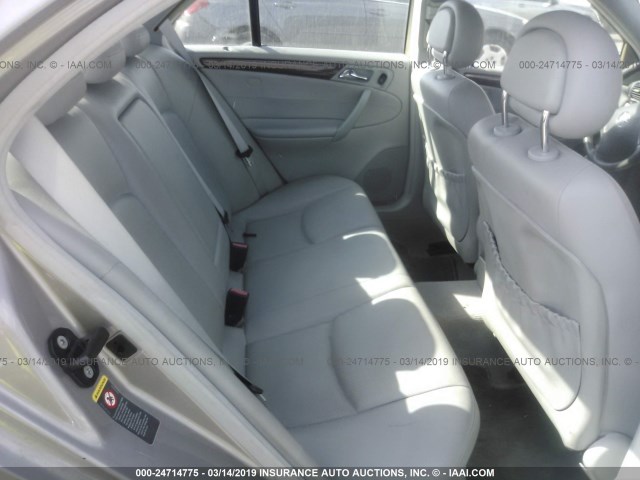 WDBRF61J54F457145 - 2004 MERCEDES-BENZ C 240 GRAY photo 8