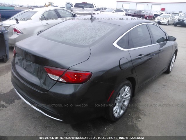 1C3CCCAB3FN651614 - 2015 CHRYSLER 200 GRAY photo 4