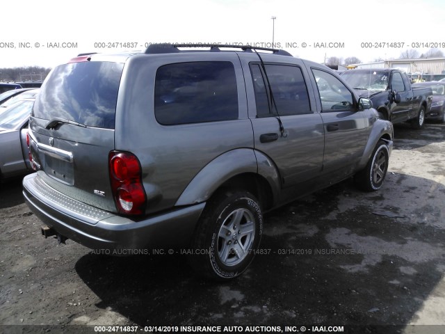 1D4HB48N46F160041 - 2006 DODGE DURANGO SLT GRAY photo 4