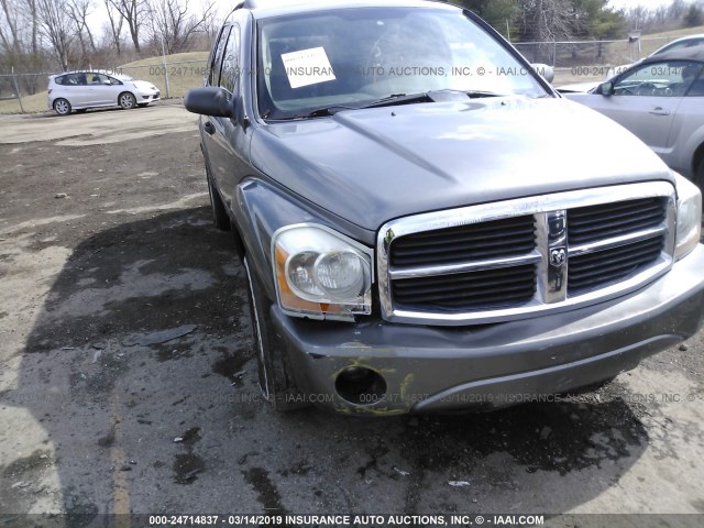 1D4HB48N46F160041 - 2006 DODGE DURANGO SLT GRAY photo 6