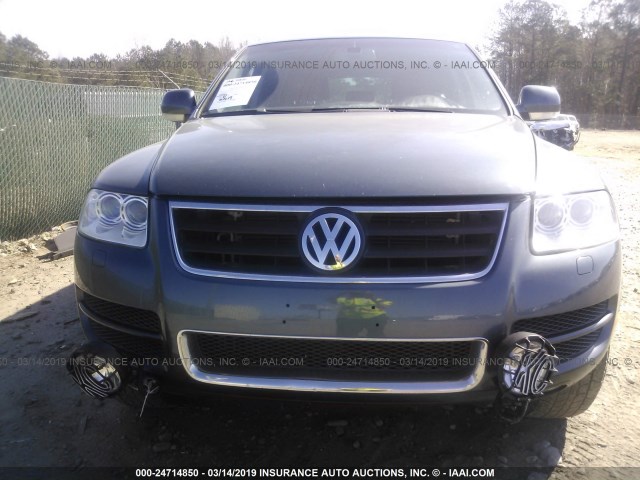 WVGMM77L85D032088 - 2005 VOLKSWAGEN TOUAREG 4.2 BLUE photo 6