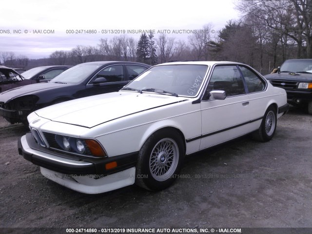 WBAEC8407H0614297 - 1987 BMW 635 CSI AUTOMATIC/L6 WHITE photo 2