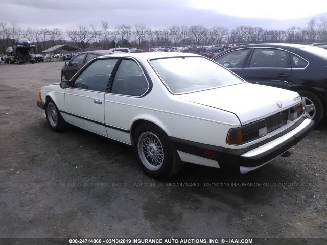 WBAEC8407H0614297 - 1987 BMW 635 CSI AUTOMATIC/L6 WHITE photo 3