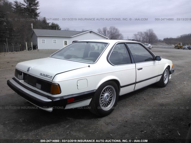 WBAEC8407H0614297 - 1987 BMW 635 CSI AUTOMATIC/L6 WHITE photo 4