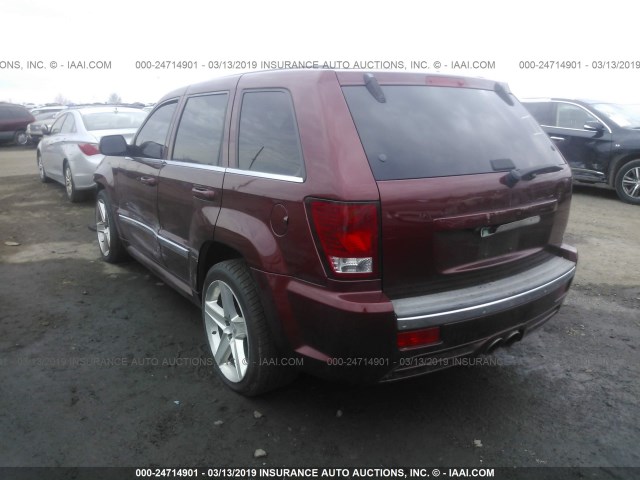 1J8HR78307C504999 - 2007 JEEP GRAND CHEROKEE SRT-8 MAROON photo 3