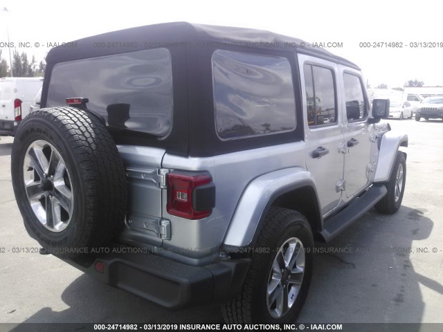 1C4HJXEG5JW153759 - 2018 JEEP WRANGLER UNLIMITED SAHARA GRAY photo 4