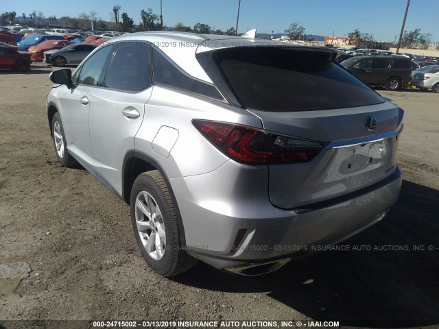 2T2ZZMCA8HC057102 - 2017 LEXUS RX 350/BASE/F SPORT SILVER photo 3