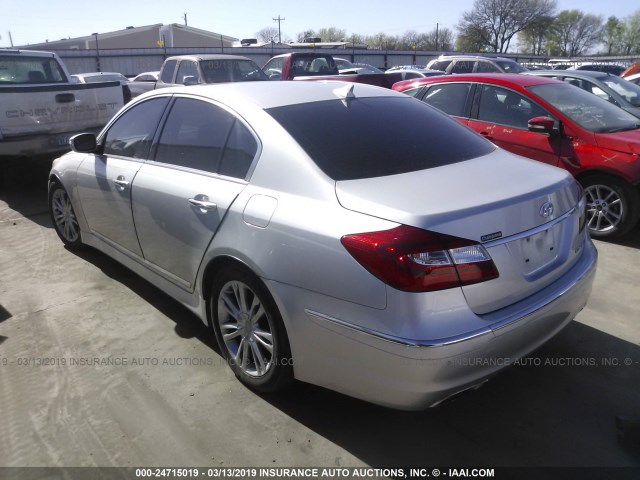 KMHGC4DF1CU171490 - 2012 HYUNDAI GENESIS 4.6L SILVER photo 3