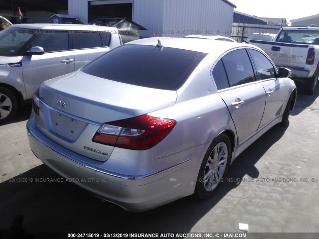 KMHGC4DF1CU171490 - 2012 HYUNDAI GENESIS 4.6L SILVER photo 4