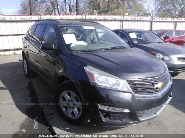 1GNKVFED6EJ127563 - 2014 CHEVROLET TRAVERSE LS BLACK photo 1