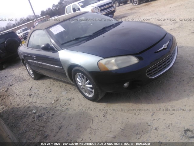 1C3EL55R32N165939 - 2002 CHRYSLER SEBRING LXI Dark Blue photo 1