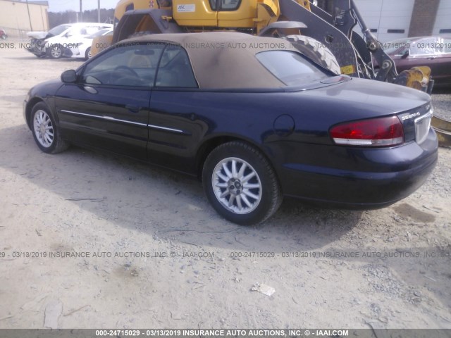 1C3EL55R32N165939 - 2002 CHRYSLER SEBRING LXI Dark Blue photo 3