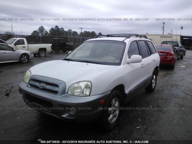 KM8SC13D16U098926 - 2006 HYUNDAI SANTA FE GLS/LIMITED WHITE photo 2