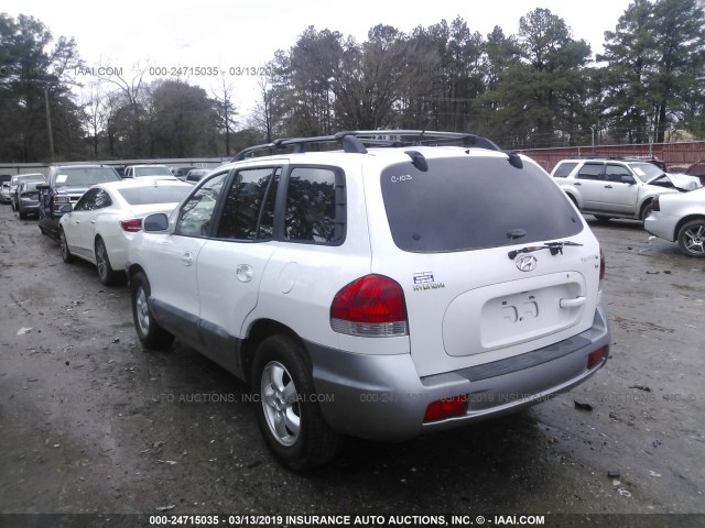 KM8SC13D16U098926 - 2006 HYUNDAI SANTA FE GLS/LIMITED WHITE photo 3