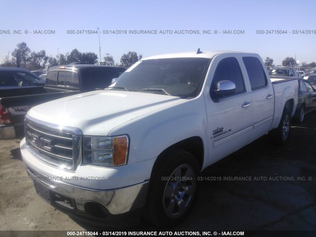 3GTEC23389G146721 - 2009 GMC SIERRA C1500 SLE WHITE photo 2