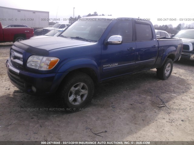 5TBDT44116S521715 - 2006 TOYOTA TUNDRA DOUBLE CAB SR5 BLUE photo 2