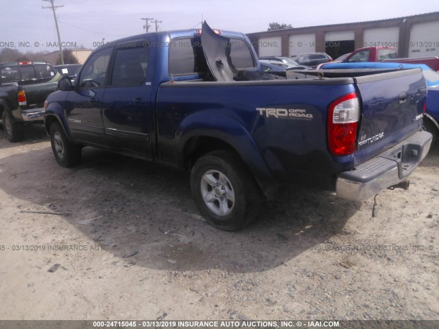 5TBDT44116S521715 - 2006 TOYOTA TUNDRA DOUBLE CAB SR5 BLUE photo 3