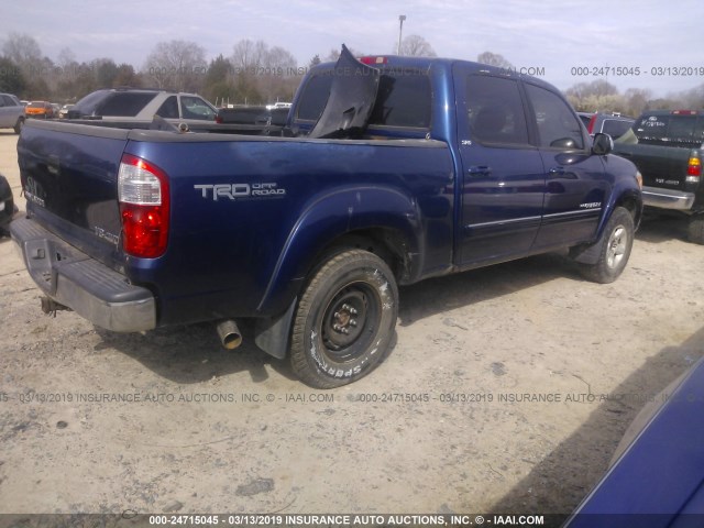 5TBDT44116S521715 - 2006 TOYOTA TUNDRA DOUBLE CAB SR5 BLUE photo 4