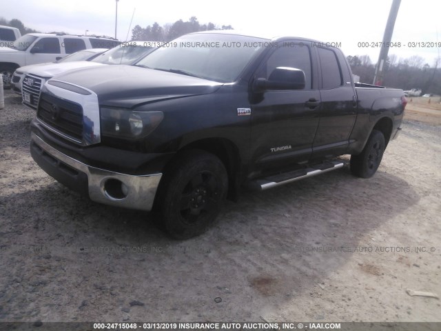 5TBBV54117S451495 - 2007 TOYOTA TUNDRA DOUBLE CAB SR5 BLACK photo 2