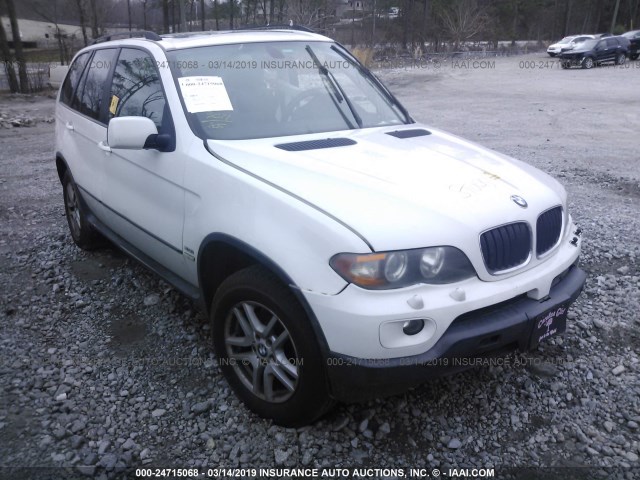 5UXFA135X6LY27708 - 2006 BMW X5 3.0I WHITE photo 1