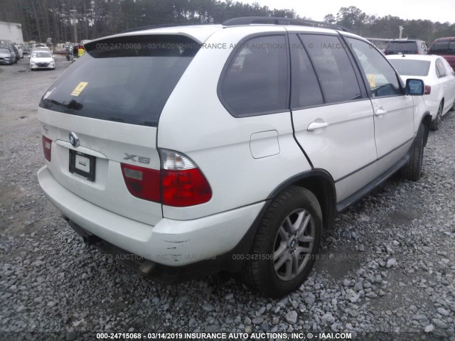 5UXFA135X6LY27708 - 2006 BMW X5 3.0I WHITE photo 4