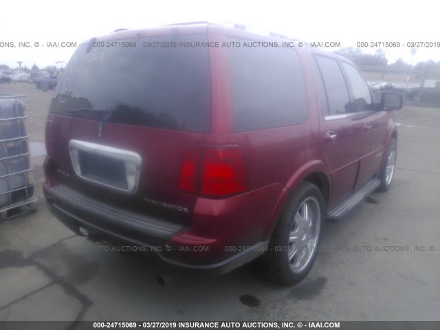 5LMFU27585LJ23748 - 2005 LINCOLN NAVIGATOR RED photo 4
