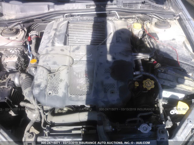 4S3BL676064200102 - 2006 SUBARU LEGACY GT LIMITED SILVER photo 10