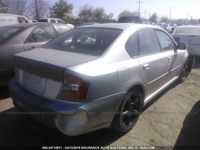 4S3BL676064200102 - 2006 SUBARU LEGACY GT LIMITED SILVER photo 4