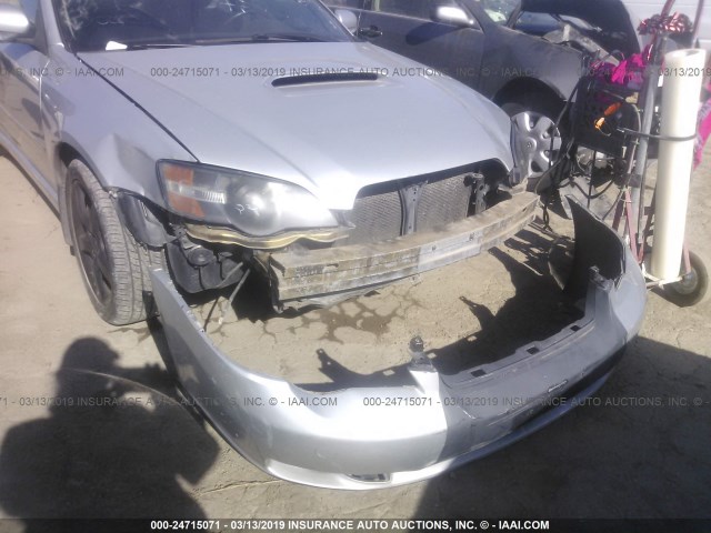 4S3BL676064200102 - 2006 SUBARU LEGACY GT LIMITED SILVER photo 6