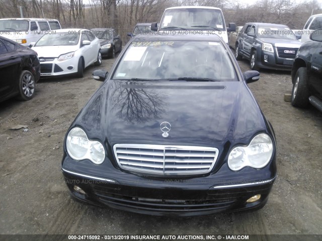 WDBRF81JX5F719433 - 2005 MERCEDES-BENZ C 240 4MATIC BLACK photo 6