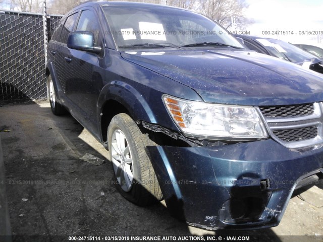 3C4PDCBBXDT529886 - 2013 DODGE JOURNEY SXT BLUE photo 1